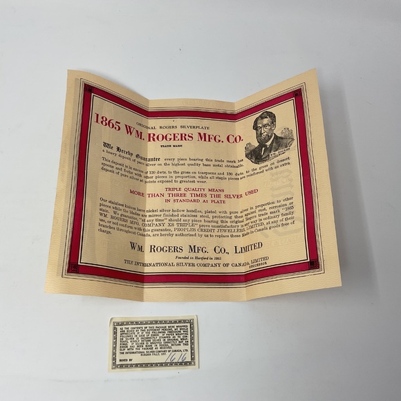 Wm. Rogers MFG. CO. Starlight / Queen Mary 1953 Flatware Silver plated Set for 8 - Picture 5 of 9